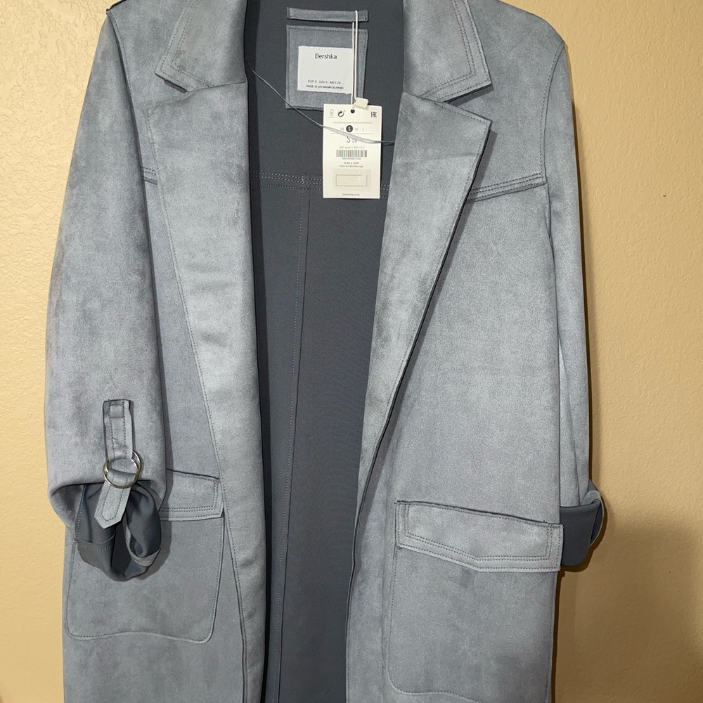 Bershka faux suede coat